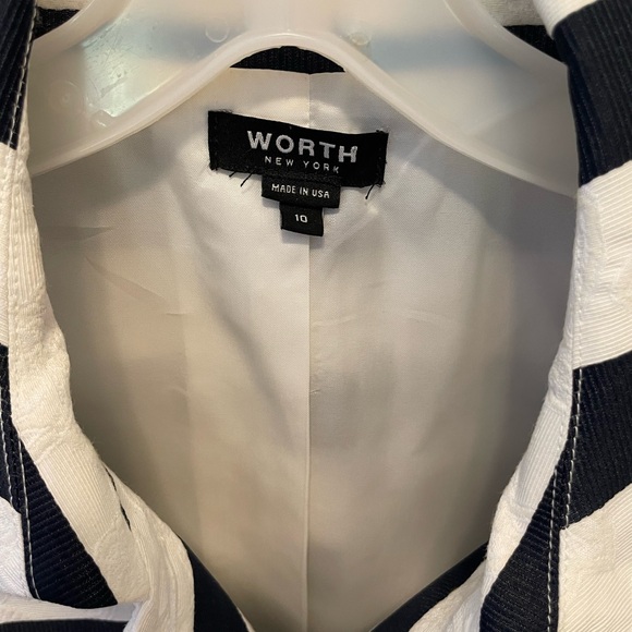 Worth jacket. Blue and white stripe. Beautiful material - Picture 3 of 4